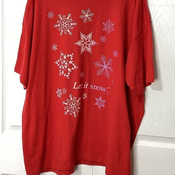 Vintage Platinum Plus T-shirt Christmas Let It Snow Single Stitch 4XL 1988 - Picture 10 of 10